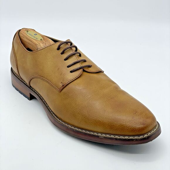 Van Heusen Memory Foam Geraldo Dress Shoes Men\'s 10.5 M Tan Brown Oxford Regal main image 14